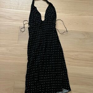 Zara Black and White Backless Dress
